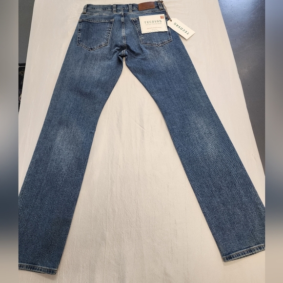 NWT Tecovas Men's Blue Denim Jeans Slim Fit 5 Pockets, sz 30 X 34 - Picture 13 of 16